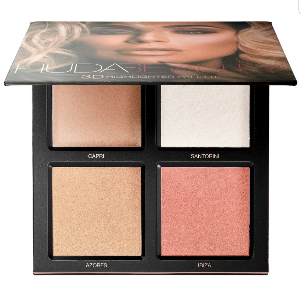BNIB Huda 3D Highlighter Palette Pink Sands